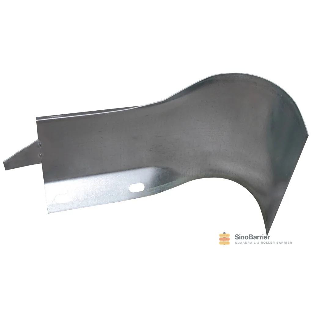 Bullnose end terminal for median guardrail installations
